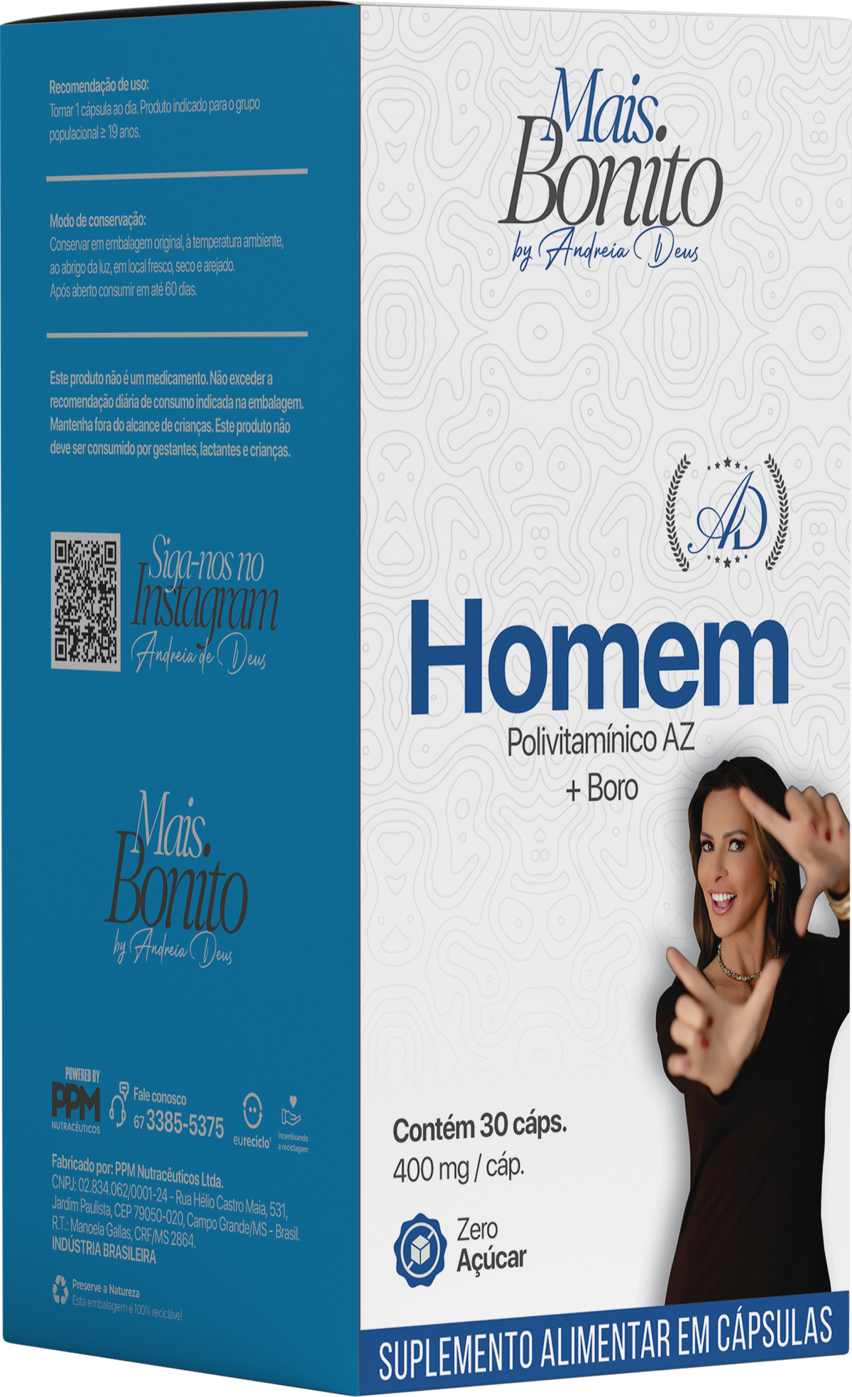 Polivitamínico + Boro Homem 400mg 30cps