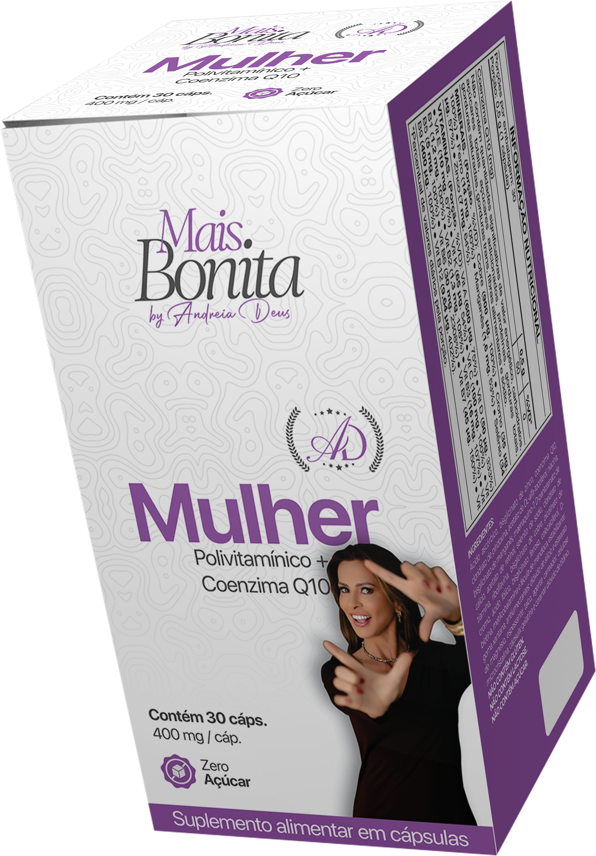 Polivitamínico + Coenzima Q10 Mais Bonita 400mg 30cps