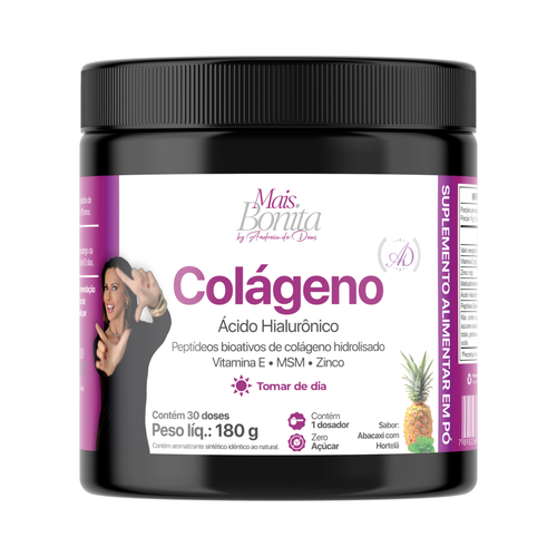Colágeno -  Ácido Hialurônico Abacaxi com Hortelã 180g / 30 doses