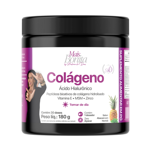 Colágeno -  Ácido Hialurônico Abacaxi com Hortelã 180g / 30 doses